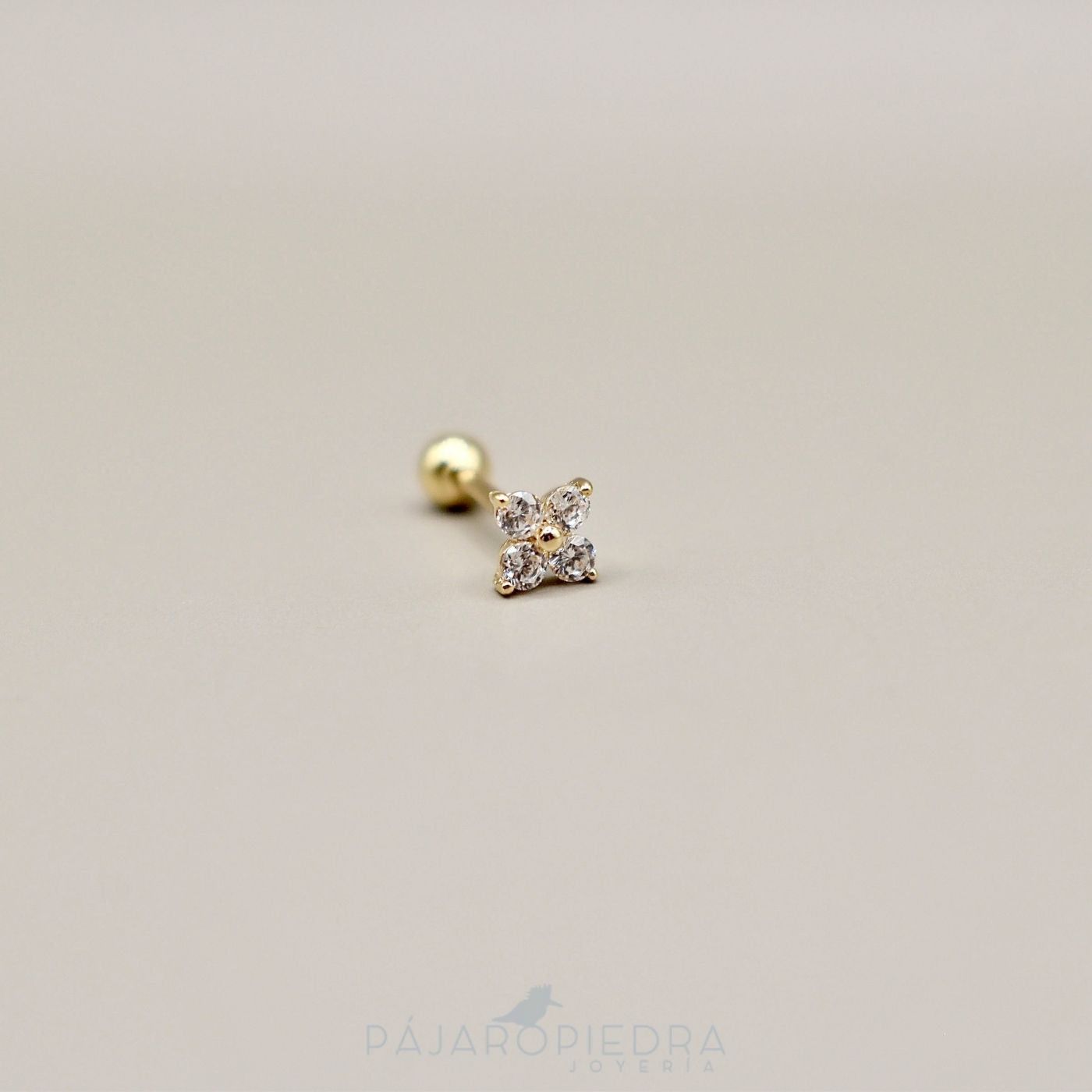 Piercing 14K 4 Hojas (Fine Jewelry)