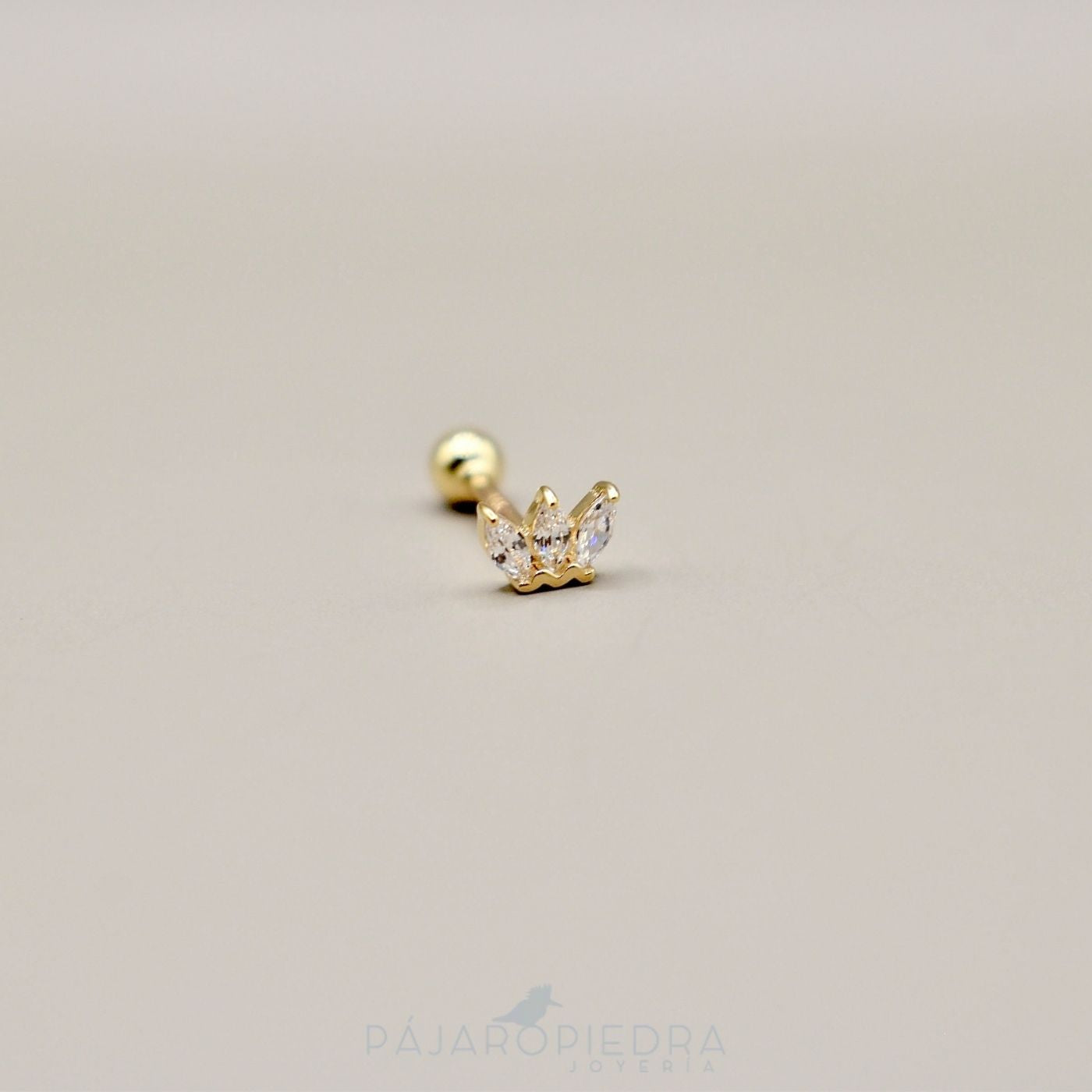 Piercing 14K 3 Hojas (Fine Jewelry)